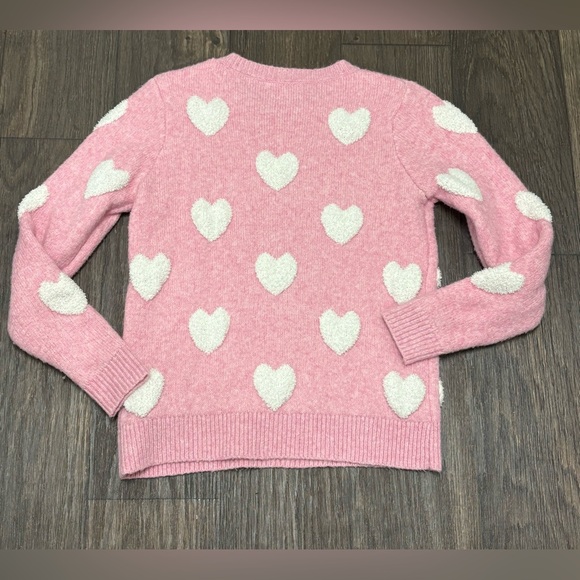 Cupcakes and Cashmere Pink Heart Sweater | Size S - Picture 4 of 5